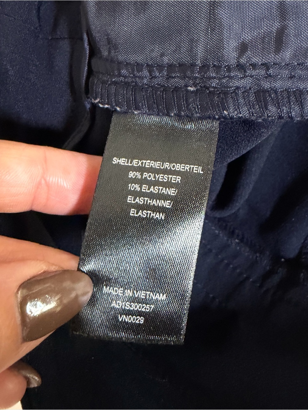Adrianna Papell Navy D-Ring Slim Ankle Pants Stretch Trouser Navy Size 6 - Picture 12 of 12